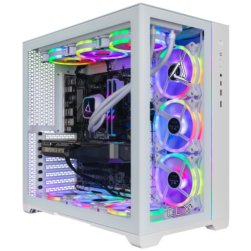 CLX SET Gaming Desktop - Liquid Cooled AMD Ryzen 7 7800X3D 4.2GHz 8-Core Processor, 64GB DDR5 Memory, RTX 5070 12GB GDDR7 Graphics, 2TB SSD, 6TB HDD,