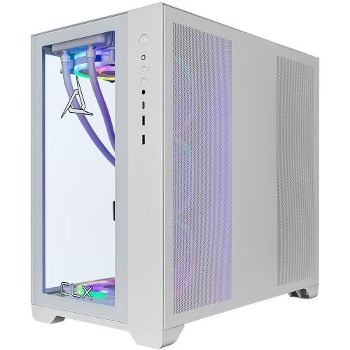 CLX SET Gaming Desktop - Liquid Cooled AMD Ryzen 7 7800X3D 4.2GHz 8-Core Processor, 64GB DDR5 Memory, RTX 5070 12GB GDDR7 Graphics, 2TB SSD, 6TB HDD,