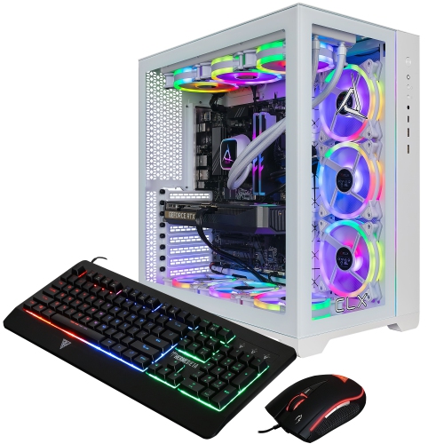 CLX SET Gaming Desktop - Liquid Cooled AMD Ryzen 7 7800X3D 4.2GHz 8-Core Processor, 64GB DDR5 Memory, RTX 5070 12GB GDDR7 Graphics, 2TB SSD, 6TB HDD,