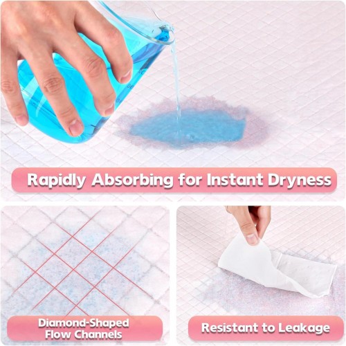 Luxuries Extra Thick Dog Training Pads – 40% Thicker Puppy Pee Pads with Chamomile Scent, 5-Layer Leak-Proof Protection, Super Absorbent Potty Pads