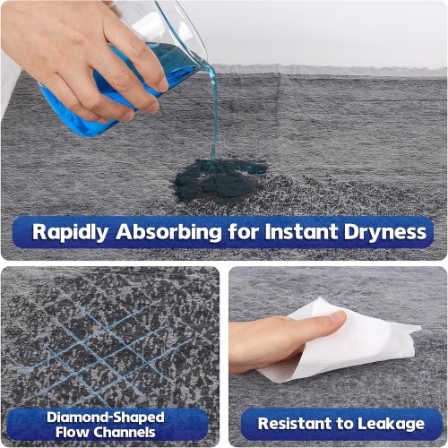 H&B LUXURIES Disposable Dog Training Pads, 56 x 58cm Activated Charcoal Puppy Pee Pads with 6-Layer Leak-Proof Design, Super Absorbent & Odor