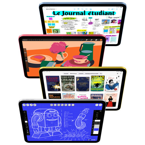 iPad A16 de 11 po et de 128 Go avec Wi-Fi 6 d'Apple - Bleu