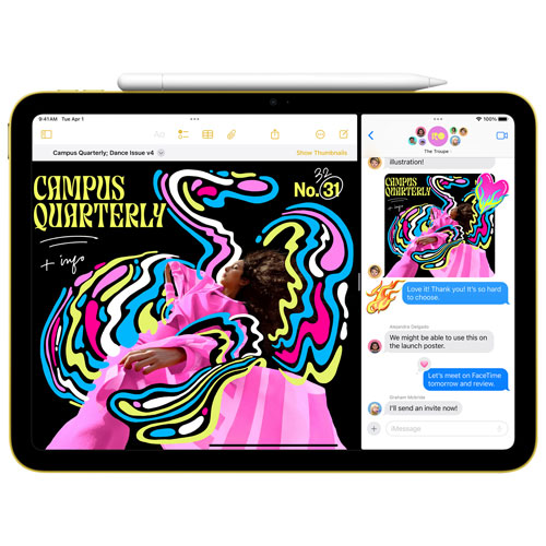 iPad A16 de 11 po et de 128 Go avec Wi-Fi 6 d'Apple - Rose