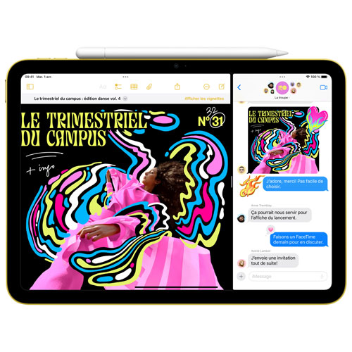 iPad A16 de 11 po et de 128 Go avec Wi-Fi 6 et 5G d'Apple (11e génération) - Argenté