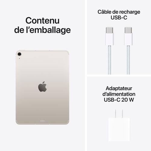 Apple iPad Air M3 11" 1TB with Wi-Fi 6E & 5G (7th Generation) - Starlight