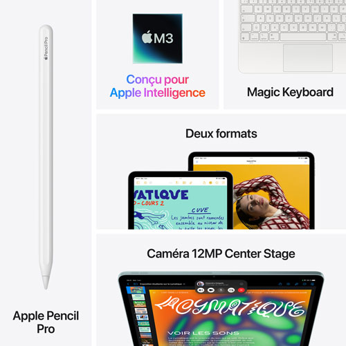 iPad Air M3 po Go avec Wi-Fi 6E d'Apple (7e génération