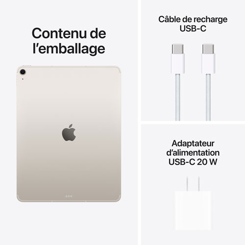 Apple iPad Air M3 13" 512GB with Wi-Fi 6E & 5G (7th Generation) - Starlight