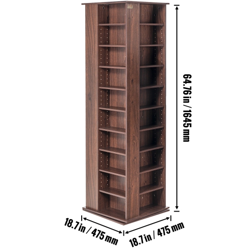 VEVOR Media Storage Cabinet, Rotating Media Tower, Holds up to 1040 CDs, Protects & Organizes Music, Movie, Video Games