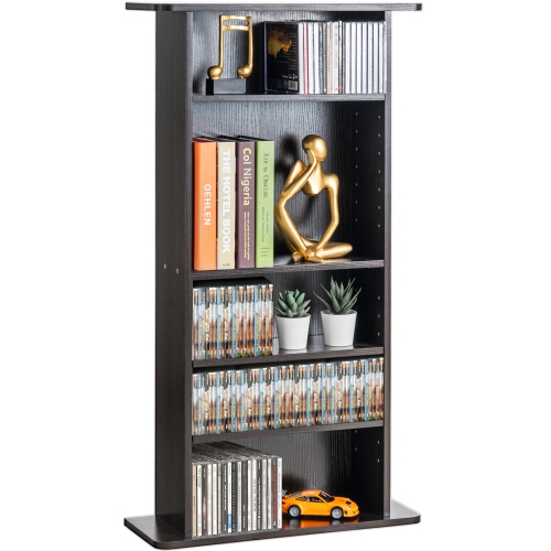 VEVOR  Media Storage Cabinet, 5-Layer DVD Shelf Holds Up to 240 CDs, Adjustable CD Shelves, Protects & Organizes Music, Movie