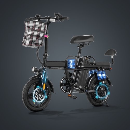 Zachvo Foldable Electric Bicycle, 500W Peak Motor 45 Miles 80KM MAX Range, Upgraded E-bike with Front Basket, Phone Holder and Digital Display