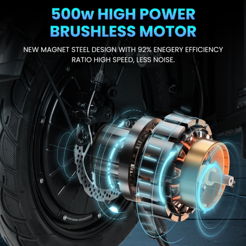 Zachvo Foldable Electric Bicycle, 500W Peak Motor 45 Miles 80KM MAX Range, Upgraded E-bike with Front Basket, Phone Holder and Digital Display