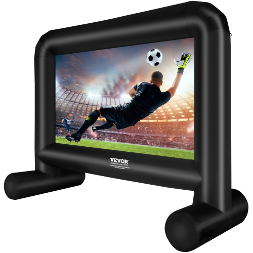 Écran vidéo gonflable VEVOR, écran de projection gonflable de 16 pi pour l'extérieur avec souffleuse et sac de transport, projection avant/arrière