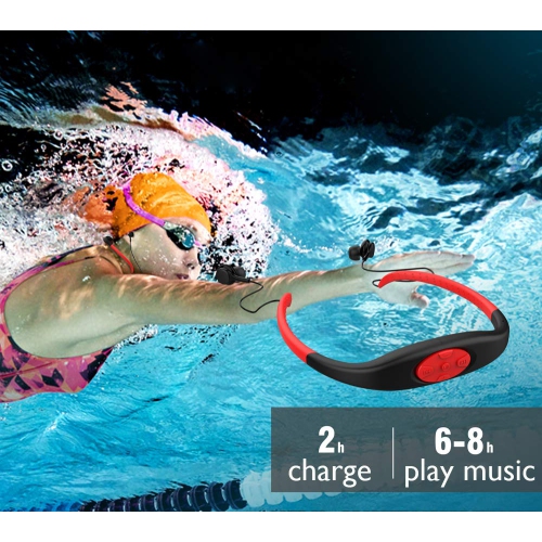 Mp3 Player for Swimming, IPX8 8GB Swimming Headset, Silicone Coated Waterproof Music Player, Swimming MP3 Player With Bluetooth
