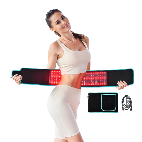 Red Light Therapy Belt, Red & Infrared Light Therapy Flexible Wearable Wrap Deep Therapy Pad with Timer for Pain Relief Device