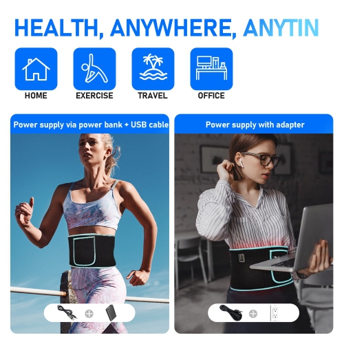 Red Light Therapy Belt, Red & Infrared Light Therapy Flexible Wearable Wrap Deep Therapy Pad with Timer for Pain Relief Device