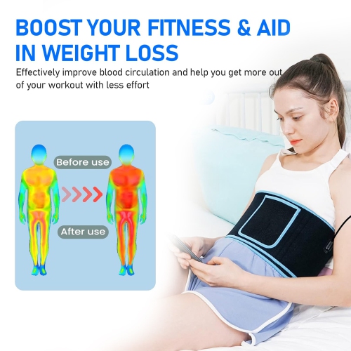 Red Light Therapy Belt, Red & Infrared Light Therapy Flexible Wearable Wrap Deep Therapy Pad with Timer for Pain Relief Device