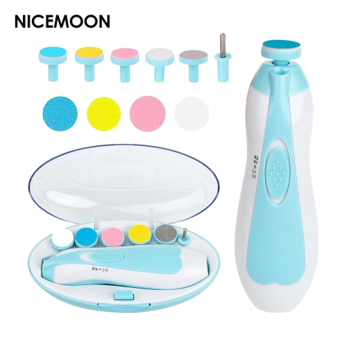 MYACUC  Nail Care Set Electric Nail Care, Nail Polish Exfoliating, Cuticle Treatment, 6 Types, Led Lights, Super Quiet Motor
