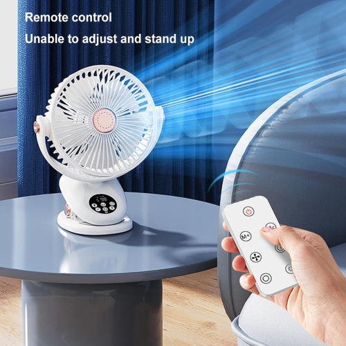 Portable Travel Fan, Multifunctional Lightweight Hanging Fan, 5 Speed Table Clamp Fan, USB Charging with LED Light for Outdoor Travel
