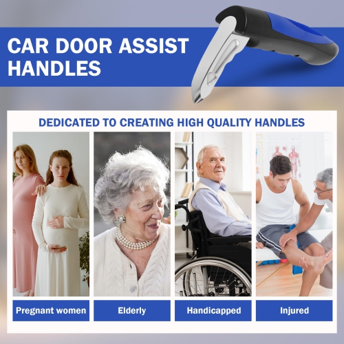 2 pcs Car Door Assist Handle, 2 in 1 Multifunction Car Handle Assist, Portable Automotive Car Handle Assist for Elderly and Car Emergency Tool