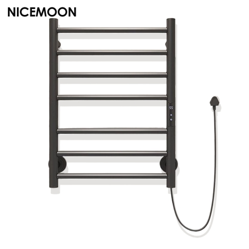 Bathroom Electric Heated Towel Rail Digital Display Towel Warmer Hidden/Exposed Wires Electric Towel Rack