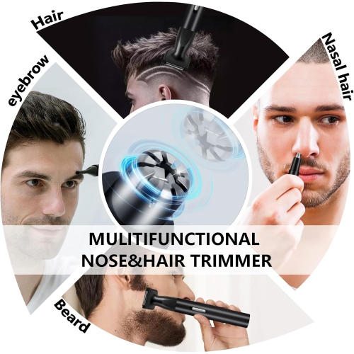 Nose Hair Trimmer for Men Women,Home Use Nose Ear Hair Trimmer Clipper,Rechargeable Hair & Beard Trimmer Set,Electric Hair Remover for Men