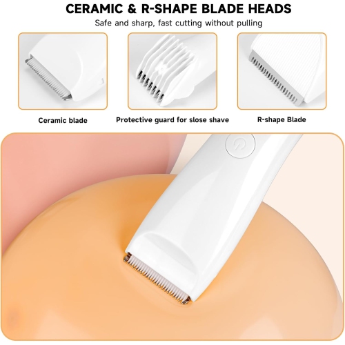 Bikini Trimmer for Women Electric Razor No Nicks & Irritation,Waterproof Body Shaver Groomer Kit for Women,Lady Hair Remover for Legs Armpits Arms