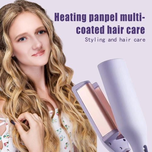 Wave Curling Iron,Anti-Scald Hair Crimper,Wavy Hair Curler for Women,Fast Heating Curling Wand,4 Temp Ceramic Hair Waver,Crimper Hair Iron for Wide