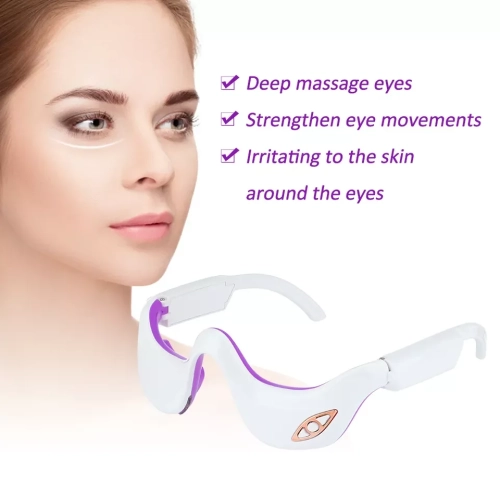 Under Eye Red Light Therapy Glasses,EMS Microcurrent Eye Massage Device,Eye Massager for Eye Bags Dark Circles,Infrared Eye Skin Care Device