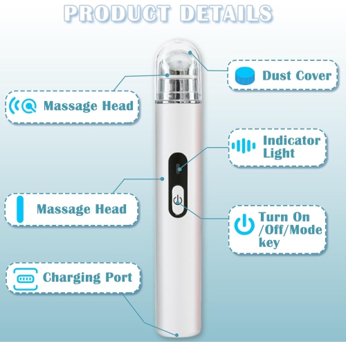 Eye Lift Wand Rechargeable Eye Massager Tool for Dark Circles Eye Bags Puffiness Under Eyes Massager for Lines Wrinkles Heated Eye Massager Wand Anti