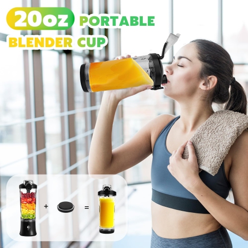 Portable Blender Personal Juicer with Insulated Sleeve for Shakes and Smoothies