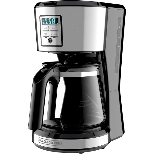 BLACK DECKER HOME  Black+Decker 12-Cup Programmable Coffee Maker, Stainless Steel- In Silver