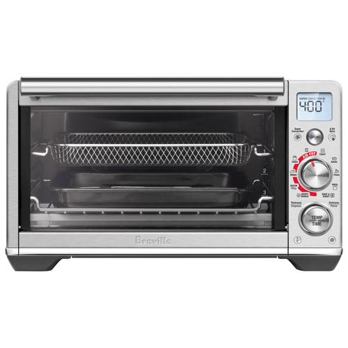 Four à convection de comptoir compact avec friture à air chaud Smart Oven de Breville - Acier inoxydable brossé