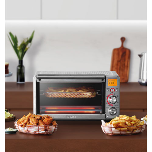 Four à convection de comptoir compact avec friture à air chaud Smart Oven de Breville - Acier inoxydable brossé