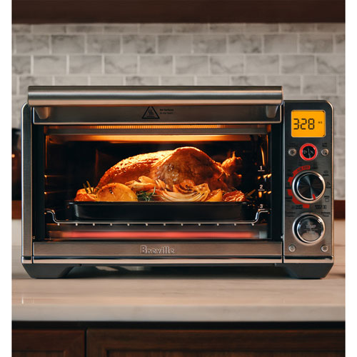 Four à convection de comptoir compact avec friture à air chaud Smart Oven de Breville - Acier inoxydable brossé