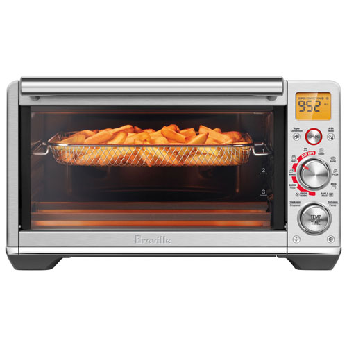 Four à convection de comptoir compact avec friture à air chaud Smart Oven de Breville - Acier inoxydable brossé