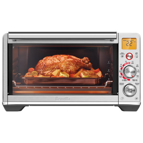 Four à convection de comptoir compact avec friture à air chaud Smart Oven de Breville - Acier inoxydable brossé