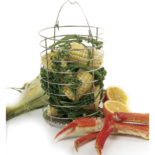 Norpro – Cuiseur vertical/cuiseur à vapeur en acier inoxydable 573, ensemble de 3 pièces, 10 po/25,5 cm