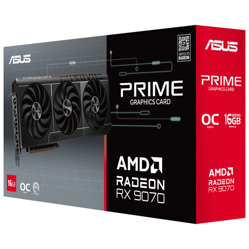 ASUS Prime Radeon RX 9070 OC 16GB GDDR6 Video Card