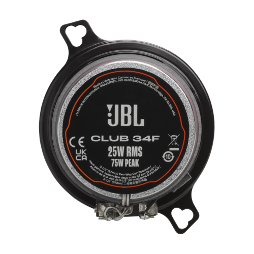 Haut-parleurs d'auto à 2 voies RMS 25&nbsp;W 3-1/2&nbsp;po Club 34F de JBL