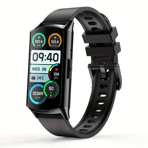 Smartwatch Fitness Tracker with AMOLED Display, Multi-Functions for Men & Women + Lightweight Antirust Odometer Mount for Cycling