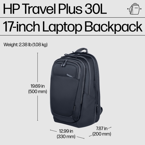 Sac à dos Travel Plus de HP pour portable de 17 po - Bleu graphite