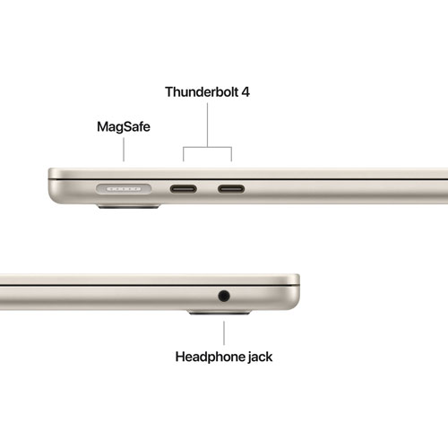 MacBook Air de 13,6 po avec Touch ID d'Apple (2025) - Comète (M4 d'Apple/RAM 16 Go/SSD 256 Go) - Français