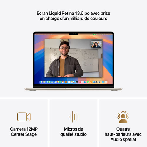 MacBook Air de 13,6 po avec Touch ID d'Apple - Comète (M4 d'Apple/RAM 24 Go/SSD 512 Go) - Anglais