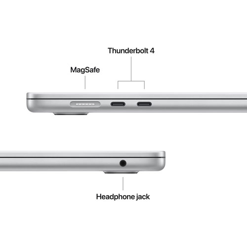 MacBook Air de 15,3 po avec Touch ID d'Apple - Argenté (M4 d'Apple/RAM 16 Go/SSD 256 Go) - Anglais