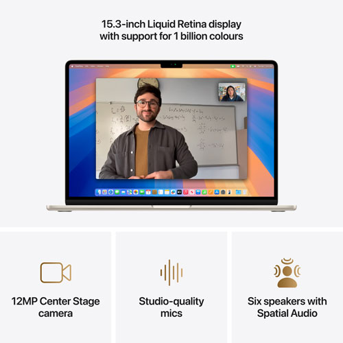 MacBook Air de 15,3 po avec Touch ID d'Apple (2025) - Comète (M4 d'Apple/RAM 16 Go/SSD 512 Go) - Anglais