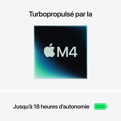 MacBook Air de 15,3 po avec Touch ID d'Apple (2025) - Comète (M4 d'Apple/RAM 16 Go/SSD 512 Go) - Anglais