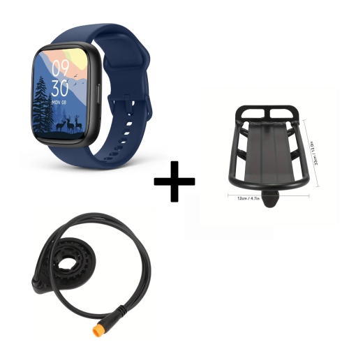 2024 Smartwatch with Wireless Calling & Alexa + Aluminum Bike Mount & Pedal Assist Sensor for E-Bikes