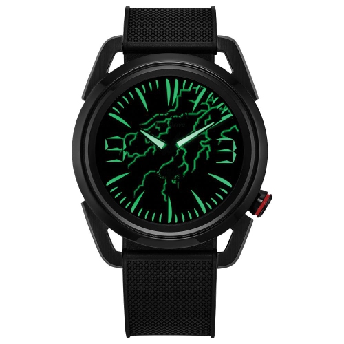 Marvel Mens Venom “Lethal Protector” Boxed Set Eco-Drive Watch 42mm Black Stainless Steel Case Black Polyurethane Strap with Black Dial