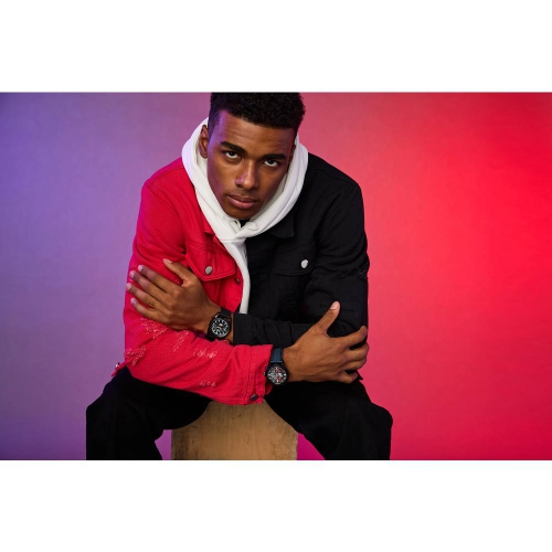 Marvel Mens Venom “Lethal Protector” Boxed Set Eco-Drive Watch 42mm Black Stainless Steel Case Black Polyurethane Strap with Black Dial