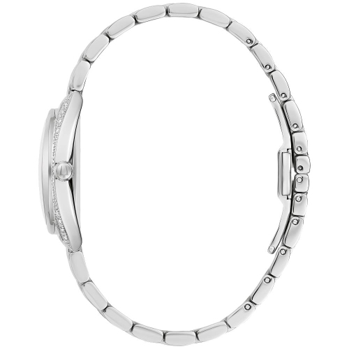 Bulova Ladies Misc Classic Quartz Watch 30mm Silver-Tone Stainless Steel Case and Bracelet with Black Dial